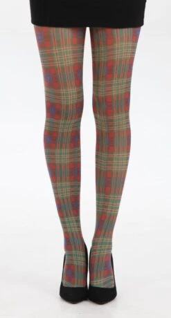 Benton Plaid Tartan Tights - Green 5055419607680