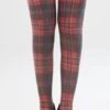 Tartan Printed Tights - Red & Green Tartan 5055419608229