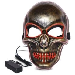 Purge Skeleton Light Up LED Mask - Red LED Colour
