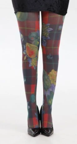 Tartan Printed Tights - Fruit Tartan Multi 5055419608106