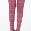 Tartan Printed Tights - Jackson Plaid Red 5055419608151