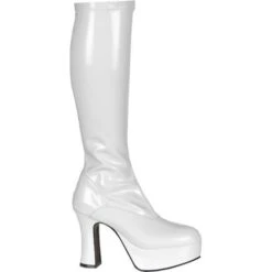 White 70's Platform Boots