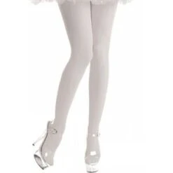 White Tights 40 Denier Normal Length Fancy Dress