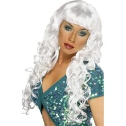 Siren Smiffys White Wig Fancy Dress Sulemans