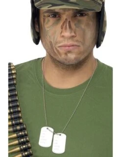 Dog Tag Army Fancy Dress Pams