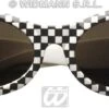 Glasses 60s Chequered Black & White