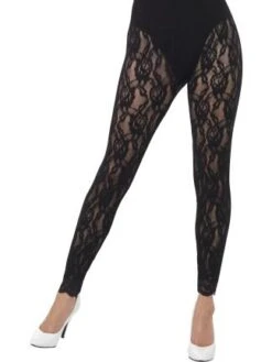 80's Lace Leggins Black 44512