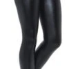 80's Metallic Disco Leggins Black 48106