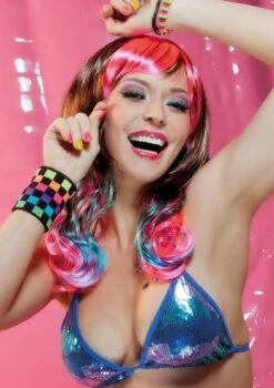 Wigs Lulu Rave Range Fancy Dress 85704