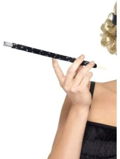 Black Sequinned Cigarette Holder 26284