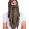 Deluxe Wig And Long Beard Brown EW-8234