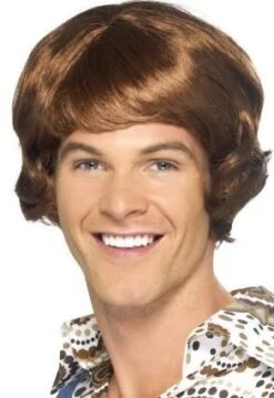 Disco Mullet Wig Light Brown 42455