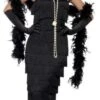 Flapper Long Black Costume 45502