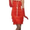 Flapper Red Short Costume 45499