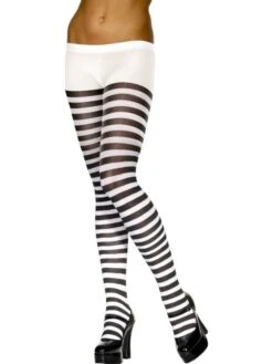 Black & White Striped Tights