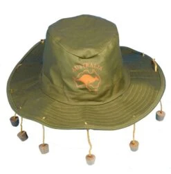 Hat Fabric Australian 10 Corks W/string Adult Henbrandt Fancy Dress