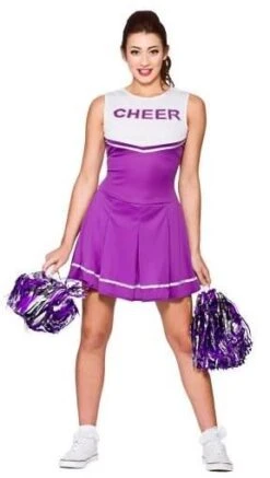 High School Purple Cheerleader Costume EF-2193