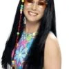 Hippy Party Wig Black 42183
