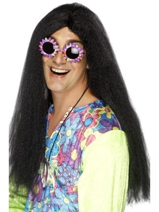 Hippie Wig Black 42185 1 Hippie Wig Black 42185