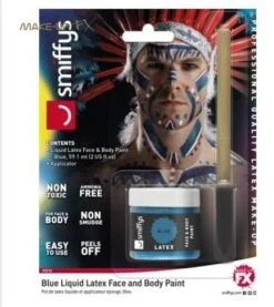 Liquid Latex Pot And Sponge Aplicator Blue 46232
