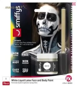 Liquid Latex Pot And Sponge Aplicator White 46230