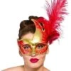 Gold & Red Revello Eye Mask MK-9957