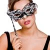 Black And Silver Lace Eyemask MK-9803