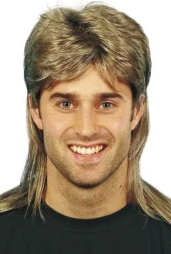 Mullet Wig Brown 42196