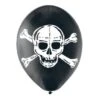 Balloon Black Skull Latex Pack Of 6