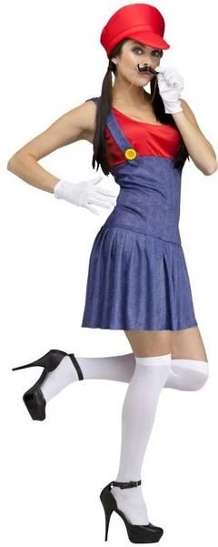 Pretty Plumber Red Costume 110834