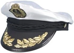 Satin Captain Adult Hat Henbrandt Fancy Dress