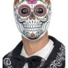 Senor Bones Mask White Fancy Dress 45218