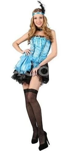 Sexy Saloon Gal Blue Costume SF-0122