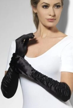 Temptress Gloves Black Long 26278