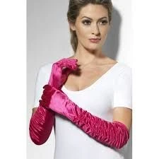 Temptress Gloves Fuchsia Long 29763