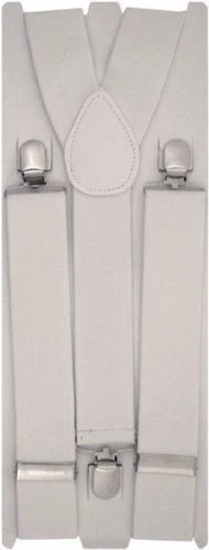 Henbrandt Adult White 1920's Gangster Elasticated Braces Fancy Dress Accessory Unisex U09577