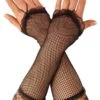 Black Fishnet With Lace Gloves Henbrandt U09659