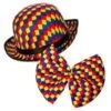 Clown Bowler Hat & Bow Tie Kit AC-9208