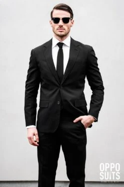 OppoSuits Black Knight Fancy Dress Suit 0050