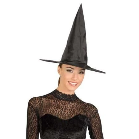 Black Taffetta Witch Hat 49463 1 Black Taffetta Witch Hat 49463