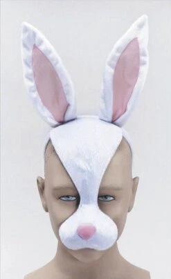 Bunny Easter Face Mask Half Face Noise JW Fancy Dress