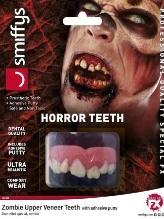 Horror Teeth Zombie White 45182 1 Horror Teeth Zombie White 45182
