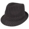 Gangster Fedora Black Pinstripe Hat AC-9113
