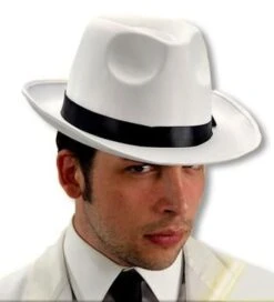 White Gangster Hat AC-9131