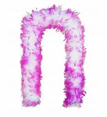 Feather Boa Pink & White 150cm U07186