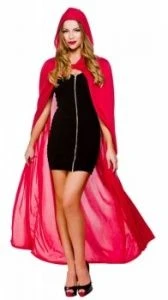 Red Cape With Hood 52'' 132cm HF-5095