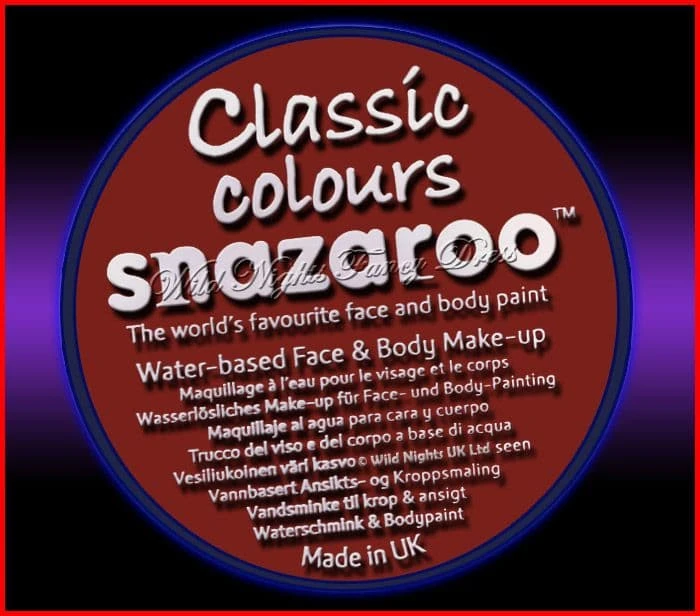 SNAZAROO 50 FACE PAINT 18ML POT RUST BROWN 1 SNAZAROO 50 FACE PAINT 18ML POT RUST BROWN