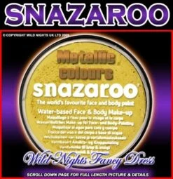 SNAZAROO METALLIC / ELECTRIC FACE PAINT METALLIC GOLD 18ML