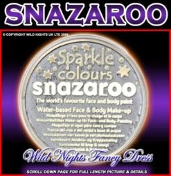 SNAZAROO PROFESSIONAL FACE PAINT SPARKLE GUN METAL GREY 18ML