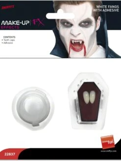 Vampire Fangs White With Adhesive Smiffys 22837